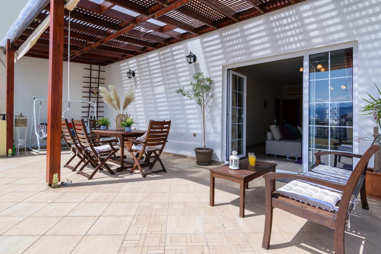 Central Penthouse In Quiet Neighborhood Near Sandy Beach 干尼亞 外观 照片